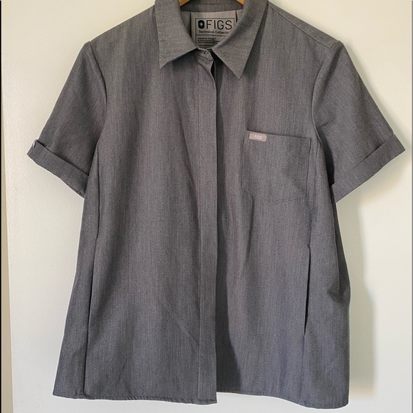 Figs Tops - Figs scrub top - Graphite, size M
